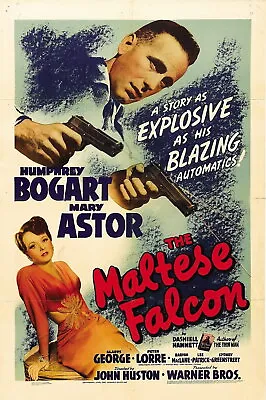 72330 THE MALTESE FALCON Movie Wall 24x18 POSTER Print • $19.95