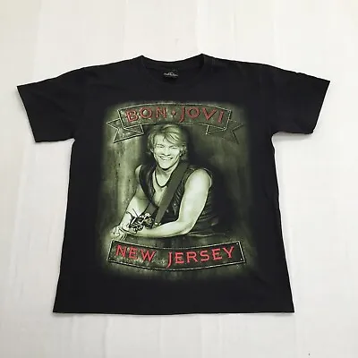 £10.49 • Buy Bon Jovi New Jersey T-Shirt Mens Small Cotton Graphic Tee Size S