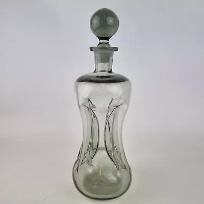 Attributed Holmegaard Smokey Grey Decanter Kluk Kluk Glug Glug Vintage 29cm High • £49