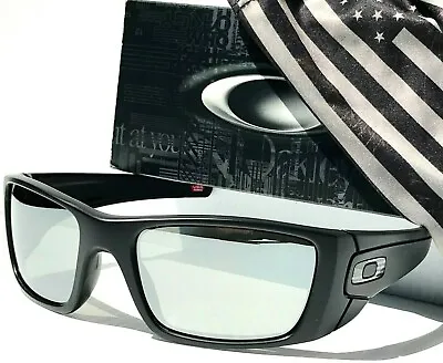 Oakley FUEL CELL Matte Black Grey USA Flag POLARIZED Galaxy Chrome Sunglass 9096 • $128.87