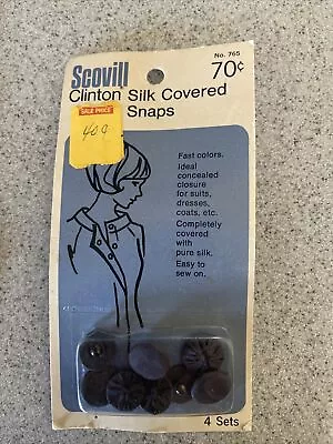 Vintage Scovill Clinton Silk Covered Snaps • $14.85