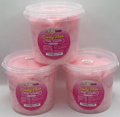 3x Fresh 5 Flavours Pink Vanilla Cotton Candy Floss Sugar Handmade Fairground UK • £9.95