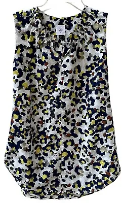 CAbi #5222 Fierce Top Seeing Spots Gathered Collar Women's Size Small • $24.99