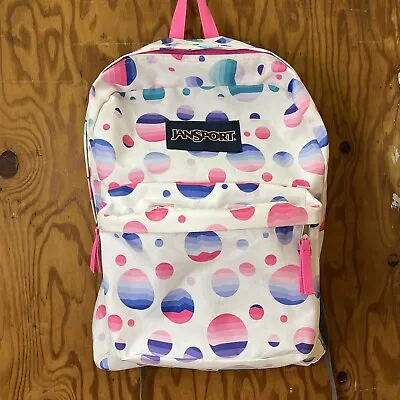 JanSport Superbreak Backpack Multicolor Dot Original School Bag • £8.88