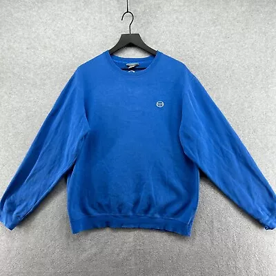 Sergio Tacchini Sweatshirt Mens Size Medium Blue Long Sleeve Vintage VTG • $36.90