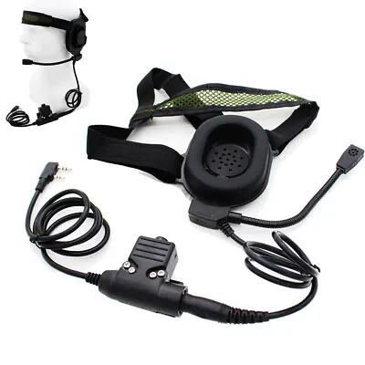 CS HD01 Z Tactical Headset Earpiece Mic With U94 PTT Baofeng UV-5R Kenwood Radio • $26.70