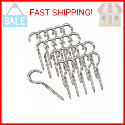 2 Inch Metal Cup Hook Round End Screw Hook 50Pcs • $10.99