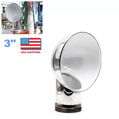 1PCS 316 Stainless Steel 3 Inches Round White Cowl Vent For Marines Boats Yachts • $90.99