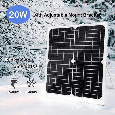 20W Watt 12V Monocrystalline Solar Panel Battery Charger Camping Boat Off Grid • £19.99