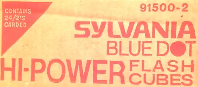 GTE Sylvania 24 Two Packs (48 Cubes) (192 Lamps) Of Hi-Power Blue Dot Flash Cube • $160