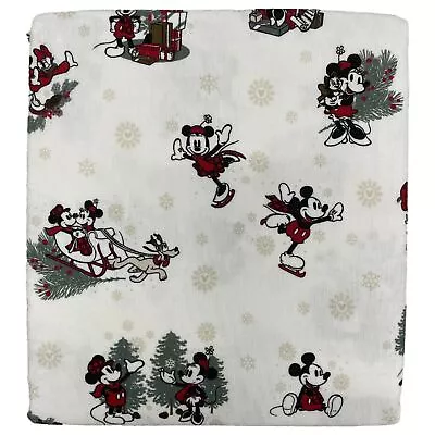 Disney Mickey & Minnie Mouse Flannel Sheet Set Full Bed Christmas Sheets • $65.88