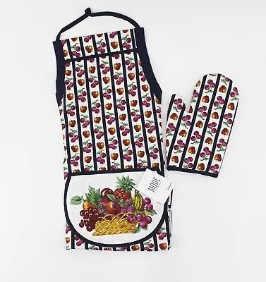 Apron Kitchen Apron Cooking Apron With Glove Set Of 2 Grill Apron Dung Apron • £12.87