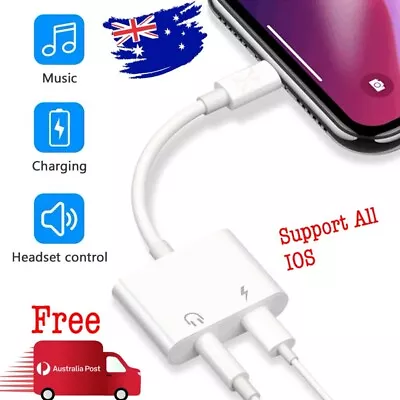 IPhone Jack To 3.5mm Splitter 2in1 Adapter To AUX Headphone Jack And Charger • $5.95