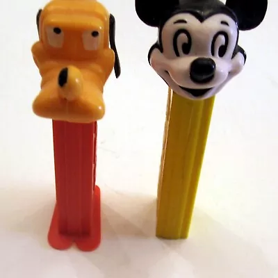 Vintage PEZ Dispensers Mickey Mouse & Pluto • $58.53