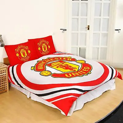 Manchester United 'Pulse' Double Duvet Cover Bedding Set Reversible Quilt Cover • £34.99