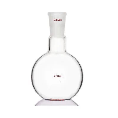 250ml24/401-neckFlat Bottom Glass FlaskSingle NeckLab Chemistry Glassware • $18.99