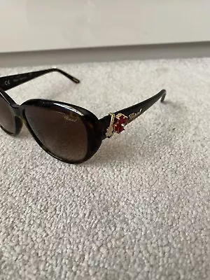 £80 • Buy Dark Brown Framed Sunglasses By Chopard - Ladies