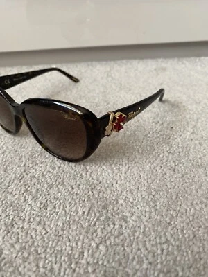 £80 • Buy Dark Brown Framed Sunglasses By Chopard - Ladies