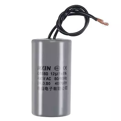 £10.33 • Buy CBB60 Wired Capacitor Start Run Motor Generator Compressor 12uF 450V 50/60Hz