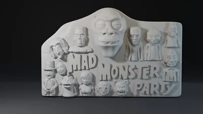 Mad Monster Party Plaque 3d Printed  • $80