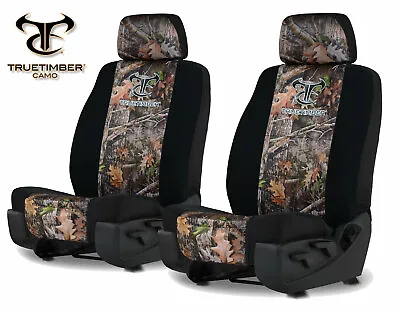 CANVAS TRUE TIMBER KANATI CAMO SEAT COVERS For A Pair Of Low Back Bucket Seats  • $39