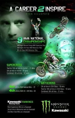 RYAN VILLOPOTO KTM Honda Yamaha SX/MX Motocross Supercross L - POSTER 20x30 • $18.99