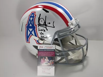 VINCE YOUNG HOUSTON OILERS SIGNED FULL SIZE RIDDELL HELMET W/INSC JSA PROOF • $299.99