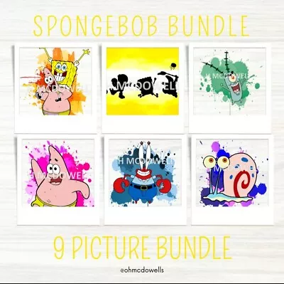 £12.50 • Buy Spongebob Wall Art A4 Prints, Bundle Set