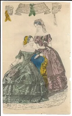 5 Ladies Cabinet Of Fashion   Victorian Fashion Plates   Late 1840's • £10.99