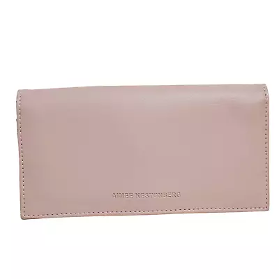 Aimee Kestenberg Marietta Flat Bi Fold Wallet Pale Pink Vegan Leather Gold Hdwe • $10.95