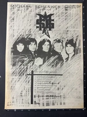 MICHAEL SCHENKER GROUP UK TOUR 15X11  1981 Vintage Poster Size Advert L293 • $16.17