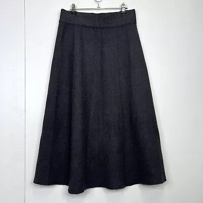 $19.99 • Buy Zara Knit Woman Gray A Line Elastic Waist Pull On Maxi Skirt Size Large