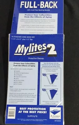 $89.99 • Buy 50 E. Gerber Mylites2 & Full Backs Set White/Brown - Standard Bronze Age Comics