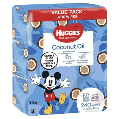 $15.25 • Buy Huggies Coconut 3x80 Wipes