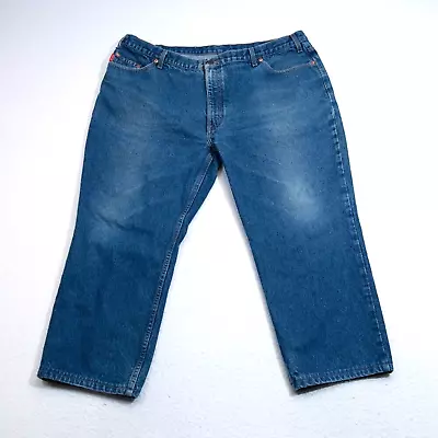 Mustang Jeans Mens 46x28 (44x25 Actual) Straight Fit Dark Blue Wash Denim Pants • $20