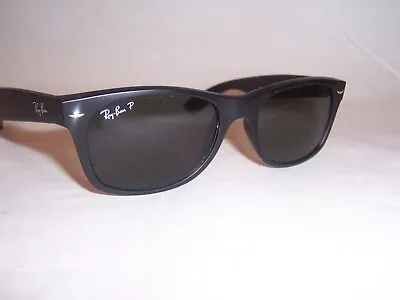 New RAY BAN Sunglasses WAYFARER 2132 622/58 RUBBER BLACK/GREEN 52mm POLARIZED • $159.99