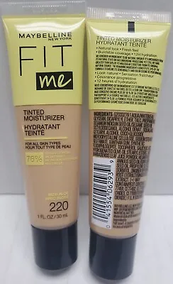 2! MAYBELLINE FIT ME TINTED MOISTURIZER ALL SKIN TYPES BUILDABLE With Aloe #220 • $11.99
