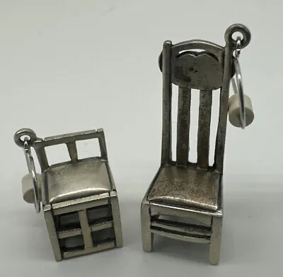 MMA Metropolitan Museum Of Art Sterling Silver Chairs Quirky Dangle Earrings • $99.99