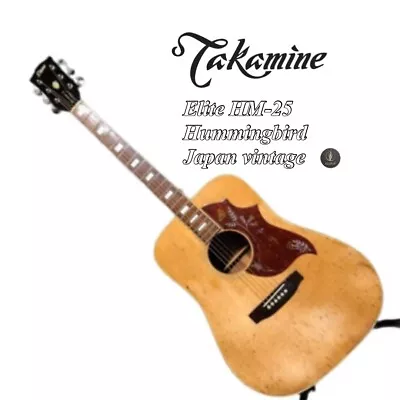 Rare TAKAMINE Acoustic Guitar Elite HM-25 Hummingbird Japan Vintage '75 • $399.99