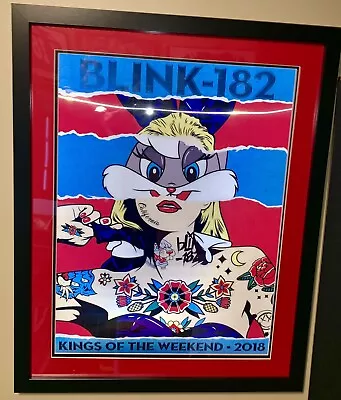 $299.99 • Buy Blink 182 2018 Las Vegas Residency Palms VIP Poster Framed Double Matted AWESOME