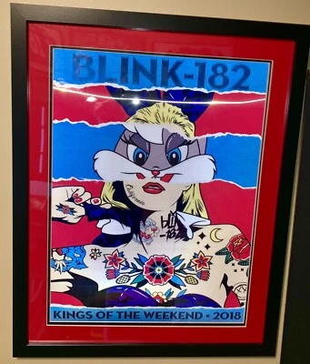 $299.99 • Buy Blink 182 2018 Las Vegas Residency Palms VIP Poster Framed Double Matted AWESOME