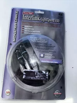 Monster Interlink Lightspeed 100 Digital Optical Audio Toslink 13.1 Ft Cable • $28