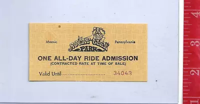 Vintage Rocky Glen All-day Ride Admission Pass Moosic Pennsylvania • $9