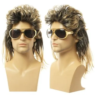 £7.60 • Buy Male Curly Hair Long Straight Wigs Men Cosplay Wigs Retro Cosplay Wig