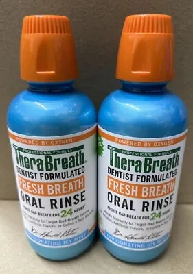 $24.55 • Buy 2.TheraBreath Dentist Recommended Fresh Breath Oral Rinse - Icy Mint Flavor HBA6