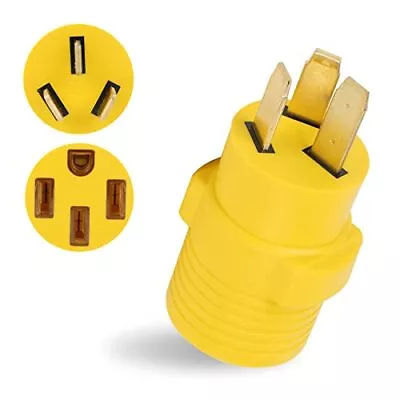 NEMA 10-50P To 14-50R Adapter 50Amp 3 Prong Male Plug To 4 Prong Female Recep... • $38.52