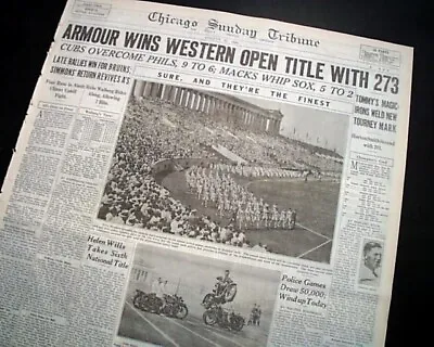 $48 • Buy Tommy Armour Wins Western Open Golf Tournament Mequon Wisconsin 1929 Newspaper  