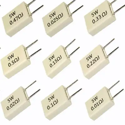 10pcs 5W0.1RJ 0.1 Ohm Ω 5W ±5% MPR Non Inductive Cement Resistor • $6.94