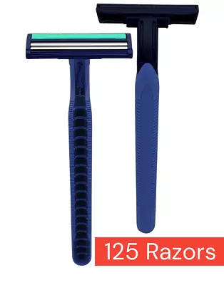 Vaylor Disposable Razors For Men Sensitive Skin Shaving 2 Blade Razors 125-Pack • $25.98