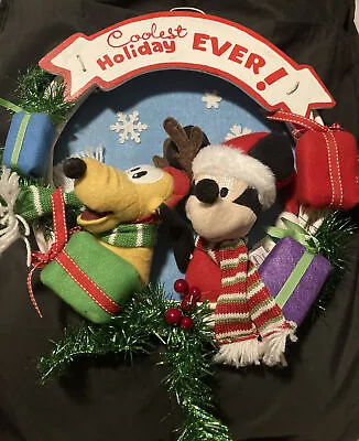 Disney~DANDEE~Christmas Wreath~*MICKEY~PLUTO~*Plush~@13.5” • $24